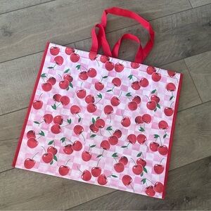 Homegoods TJMaxx Marshalls Viral Pink Red Cherry Print Shopper Tote Bag NWOT